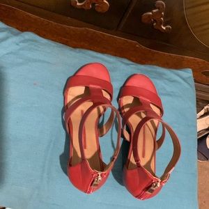 Cute red sandals for summer  great condition worn maximum of 3 times.